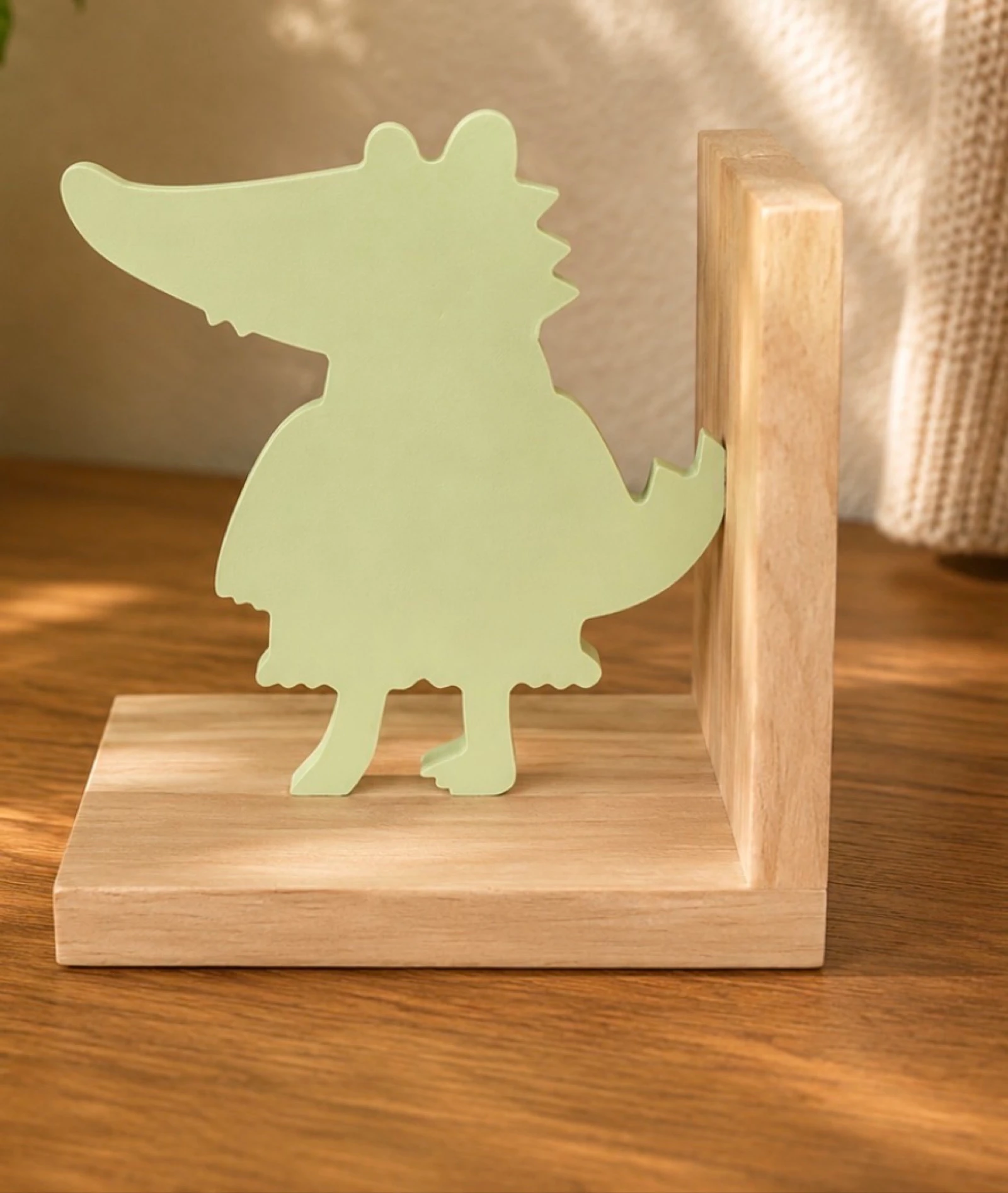 Sujetalibros infantil madera cocodrilo (Pack de 2) – photo 3